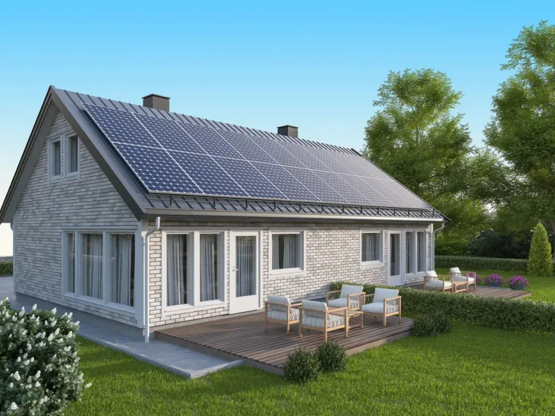 Pavillon équipé de panneaux photovoltaïques — en Bourgogne-Franche-Comté